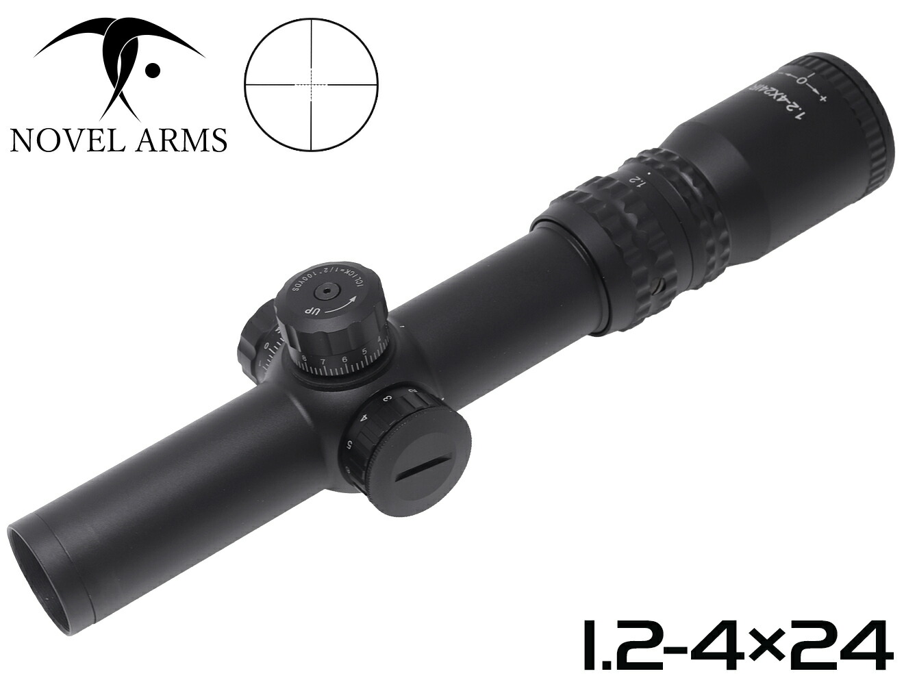 楽天市場】NOVEL ARMS TAC ONE 12424IR ショートズームスコープ 1.2-4