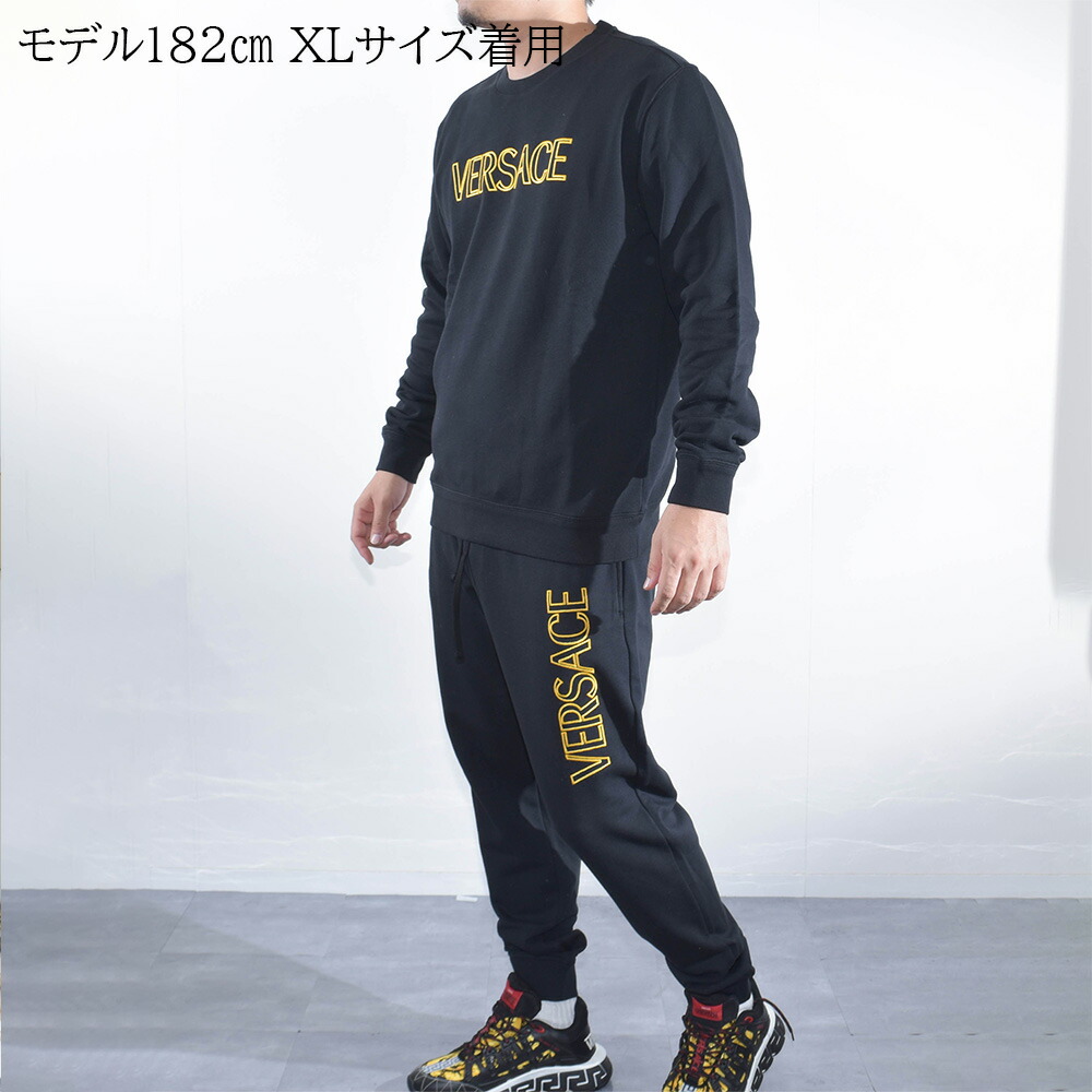 楽天市場】ヴェルサーチ スウェットパンツ 刺繍 中抜き ロゴ 裏毛