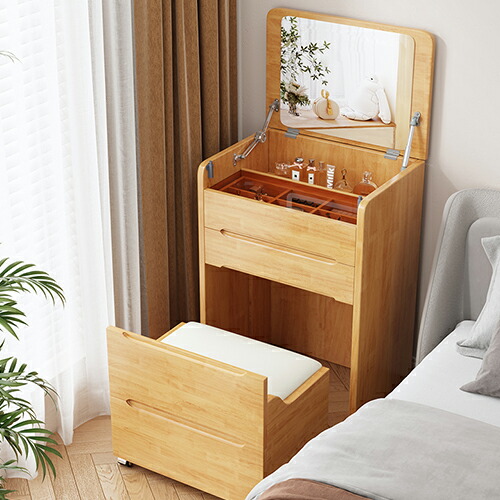 楽天市場】ドレッサー 鏡台 無垢材 幅48 60cm 化粧台コンパクト メイク