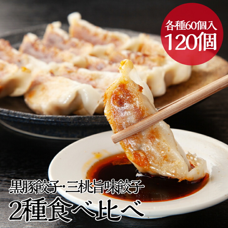 楽天市場】【 2種食べ比べ セット120個】 三桃旨味餃子 60個 黒豚餃子