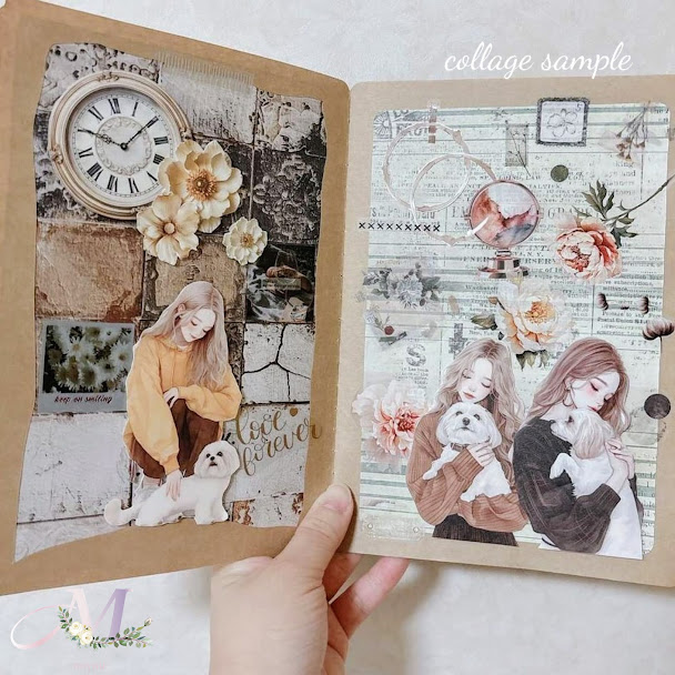 楽天市場】デザインペーパー a4 コラージュシート 女の子 コラージュ