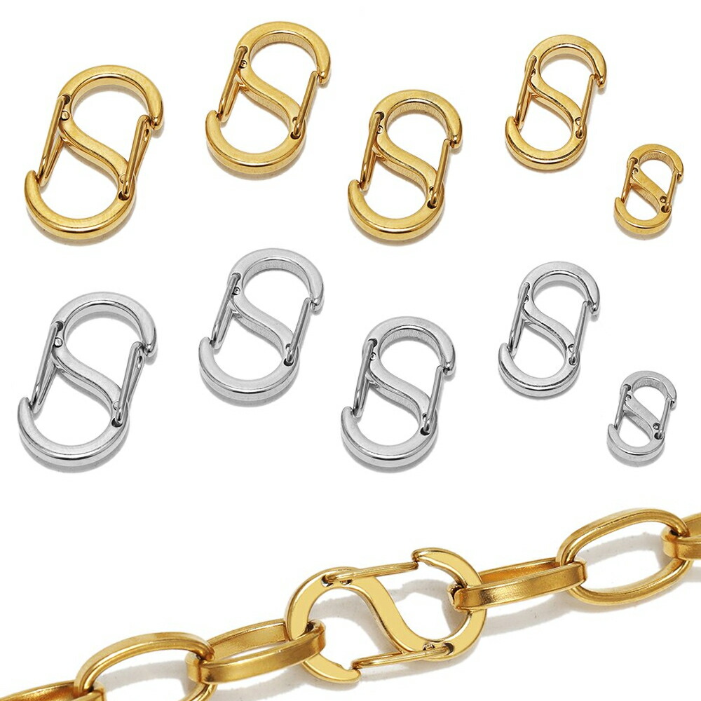 楽天市場】S字型ステンレスバックルダブルカニカンパーツ 1個販売