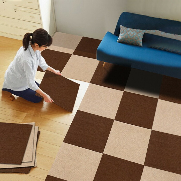 楽天市場】【新春初売り☆12％OFFクーポン】タイルカーペット ずれない