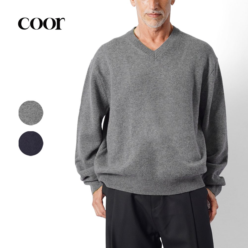 楽天市場】クオ COOR ウール Vネック ニット WOOL V-NECK SEWATER