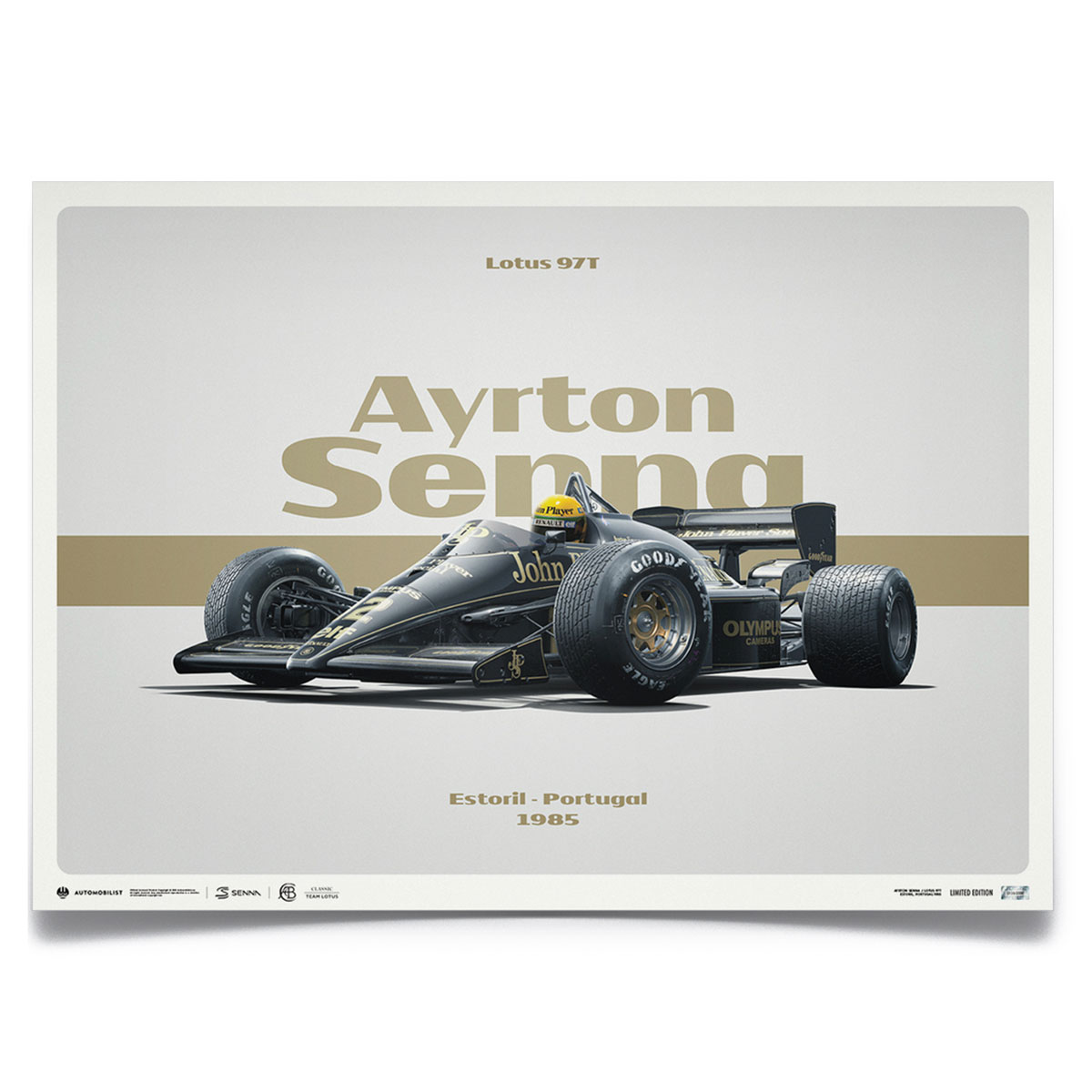 楽天市場】ポスター オートモビリスト ロータス 97T アイルトン・セナ