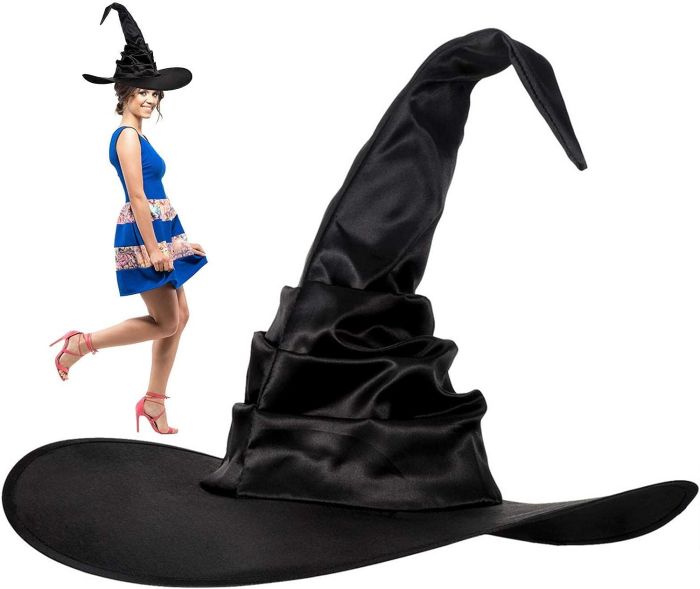 楽天市場】邪悪な魔女の帽子 | 大きなルーシュ ウィッチ ハット