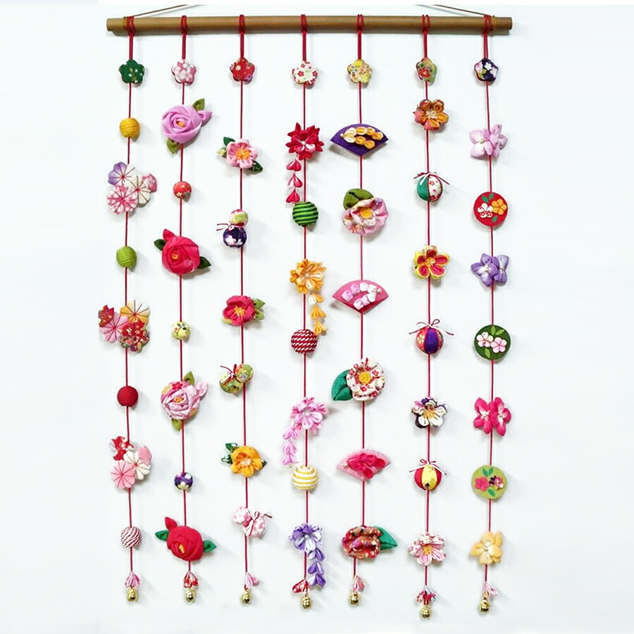 楽天市場】ちりめん手芸キット・花折々の七連つるし飾り【限定販売