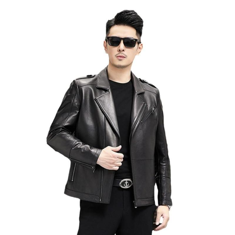 楽天市場】[JINLUN] 革ジャン メンズ 本革 レザージャケット ダブル