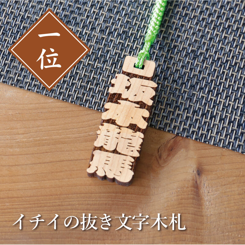 楽天市場】木札 ストラップ 名入れ 【 イチイの抜き文字木札