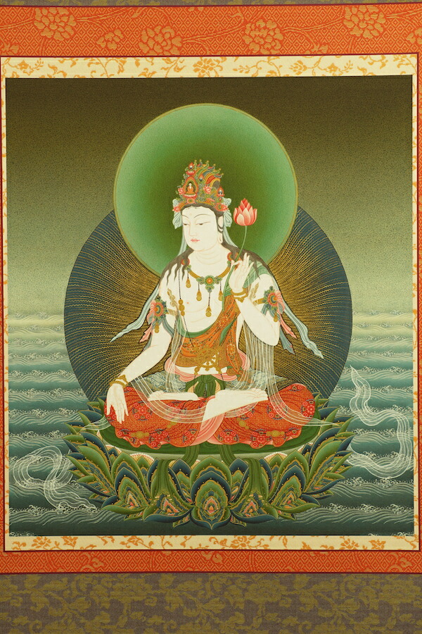 楽天市場】観音菩薩 模表装仕立て 仏画掛け軸（模軸） : 仏像仏画
