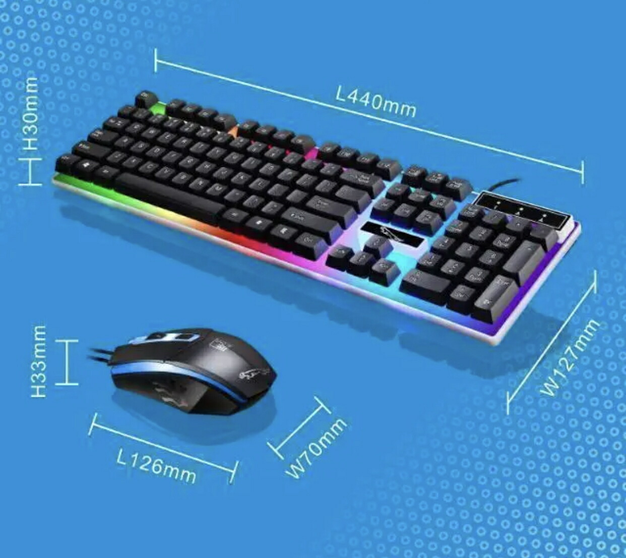 楽天市場】【ゲーミングキーボード マウス セット】 静音タイプ 7色LED