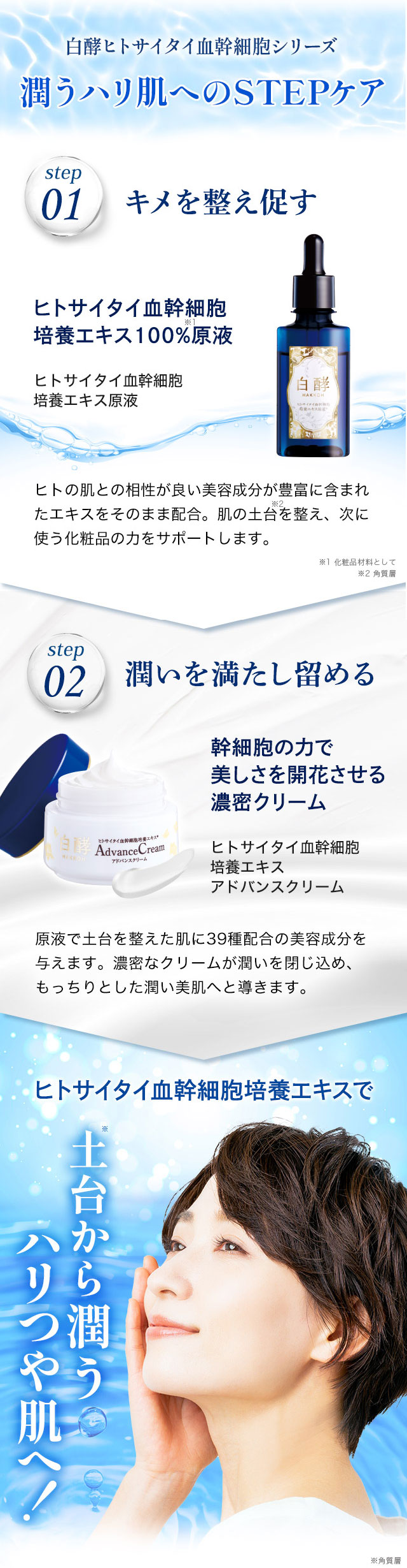 楽天市場】白酵 ヒトサイタイ血幹細胞培養エキス アドバンスクリーム