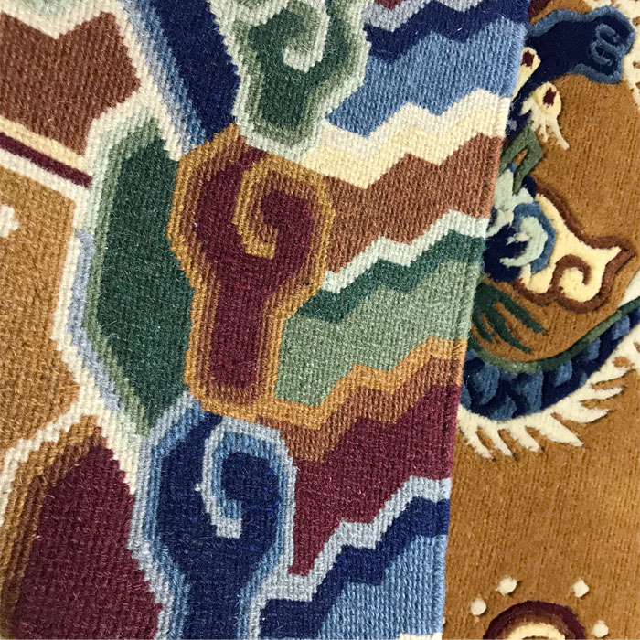 楽天市場】TIBETAN RUG チベタンラグ 絨毯 ドラゴン/Dragon/182×121