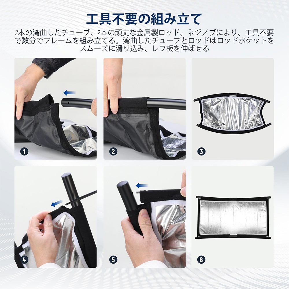 楽天市場】【P5倍UP中！】NEEWER 撮影用レフ板 75×40cm 4色(黒/白/金