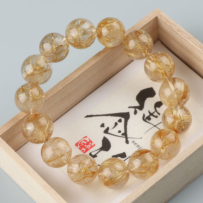 楽天市場】【現品お届け！】鑑別書付き ルチルクォーツ ブレスレット