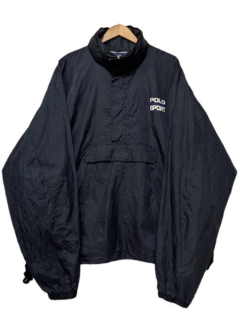 楽天市場】90s POLO SPORT Half-Zip Nylon Pullover Jacket 黒 XXL