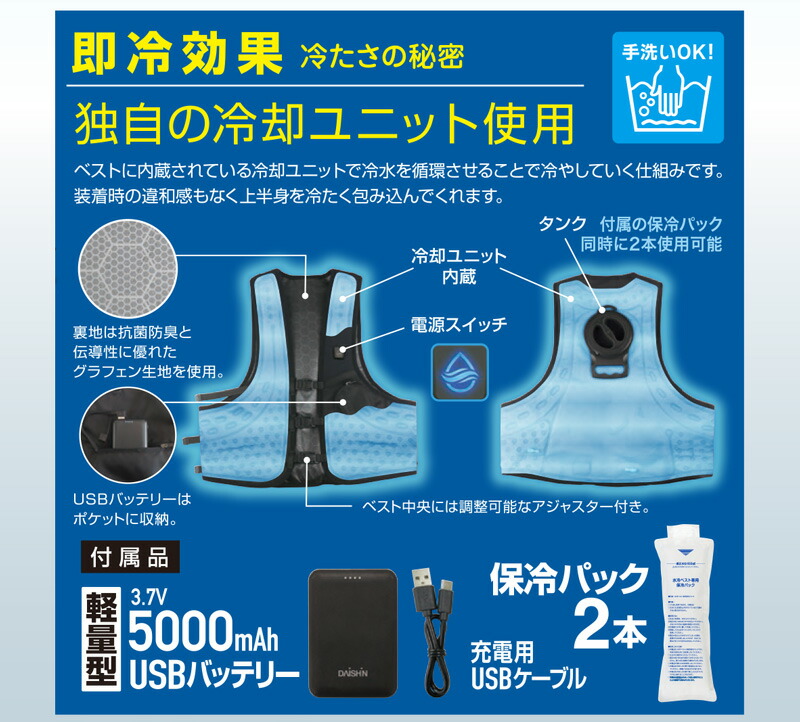 楽天市場】TVで話題【選ぶ景品】 大進 バッテリー付き ひんやり水冷