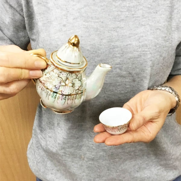 楽天市場】ベンジャロン焼き ティーポット＆カップ ホワイト×ゴールド