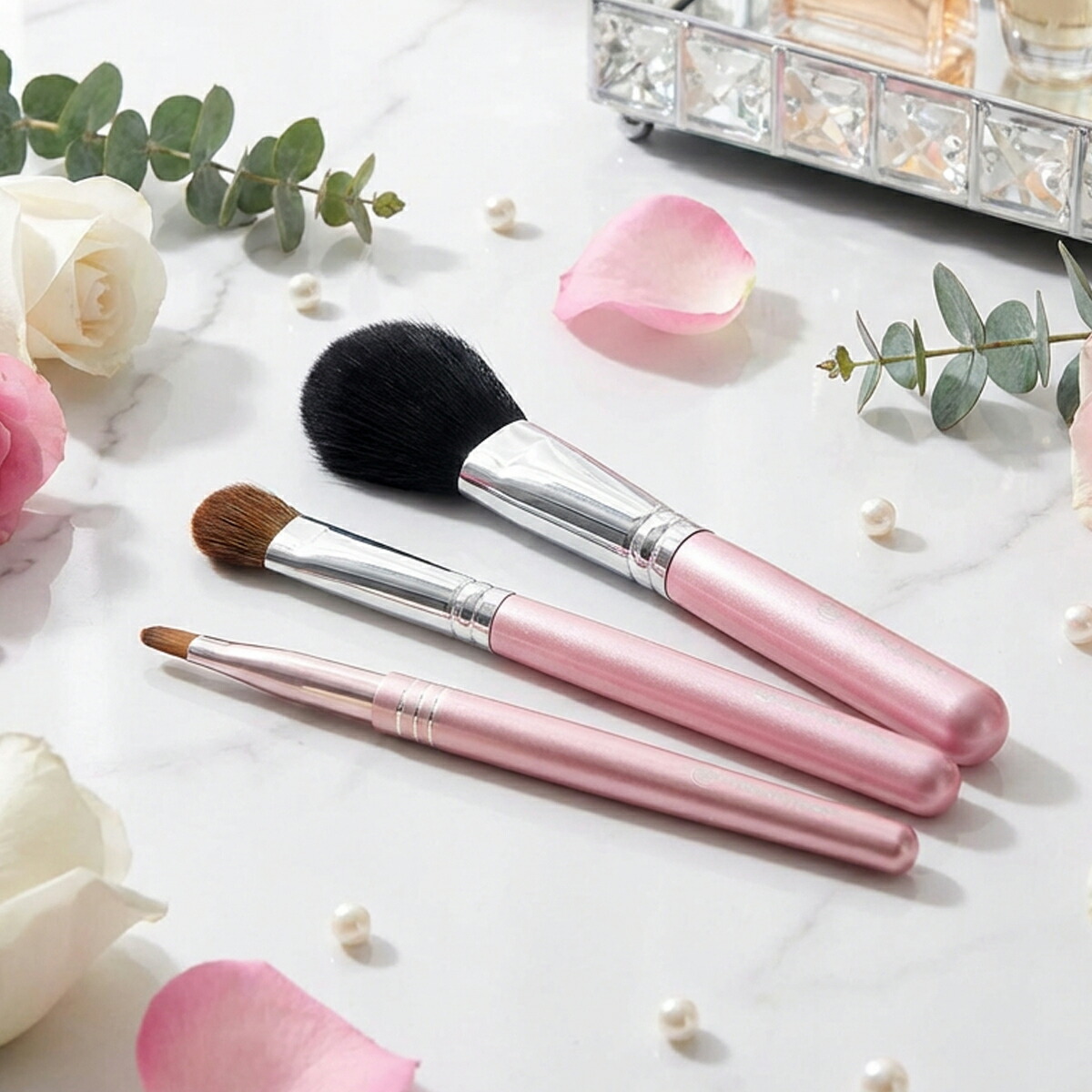 楽天市場】熊野化粧筆メイクブラシ3点セット [最高級山羊チークブラシ