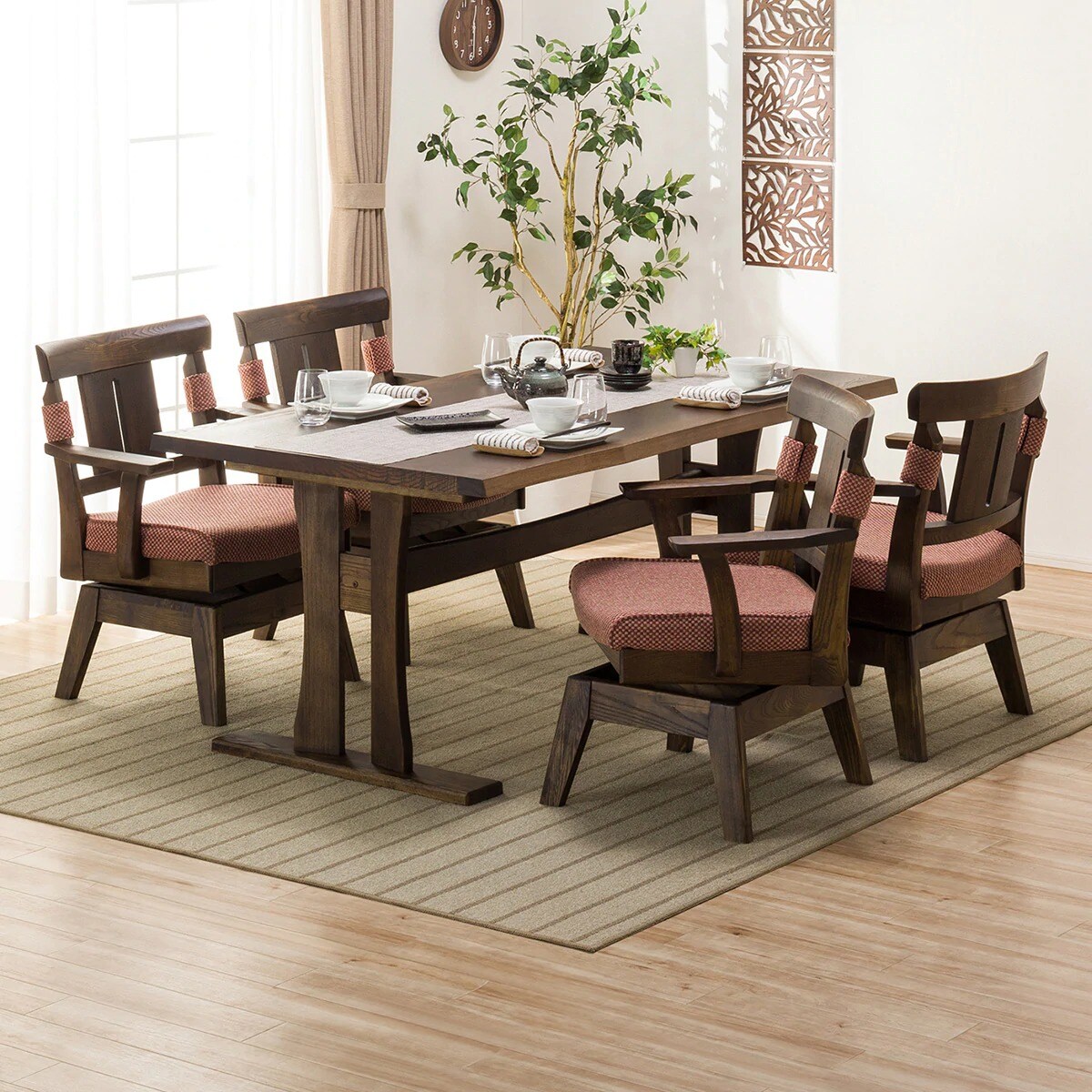 楽天市場】[幅70cm] 天然木回転式ダイニングチェア (ヤマト2 リョウ