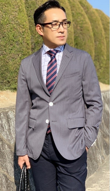 楽天市場】S9.メンズシングルジャケット/チョークストライプ（グレー