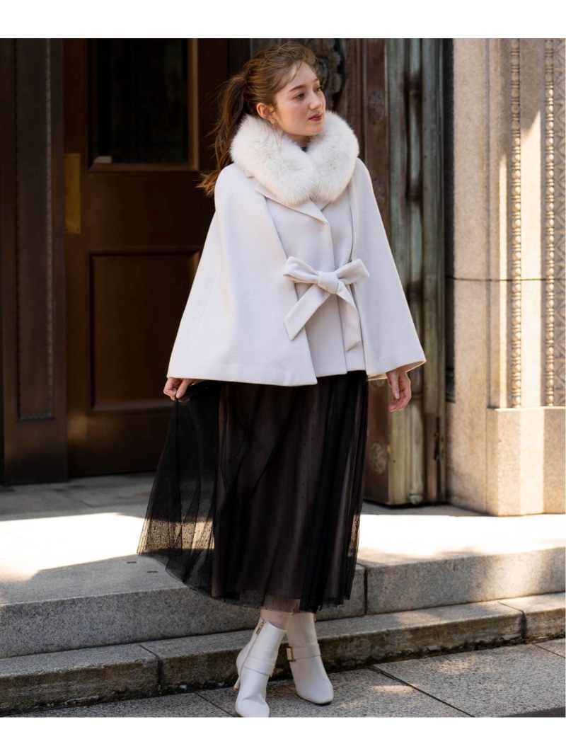 楽天市場】【SALE／70%OFF】ファースリットケープコート Noela ノエラ