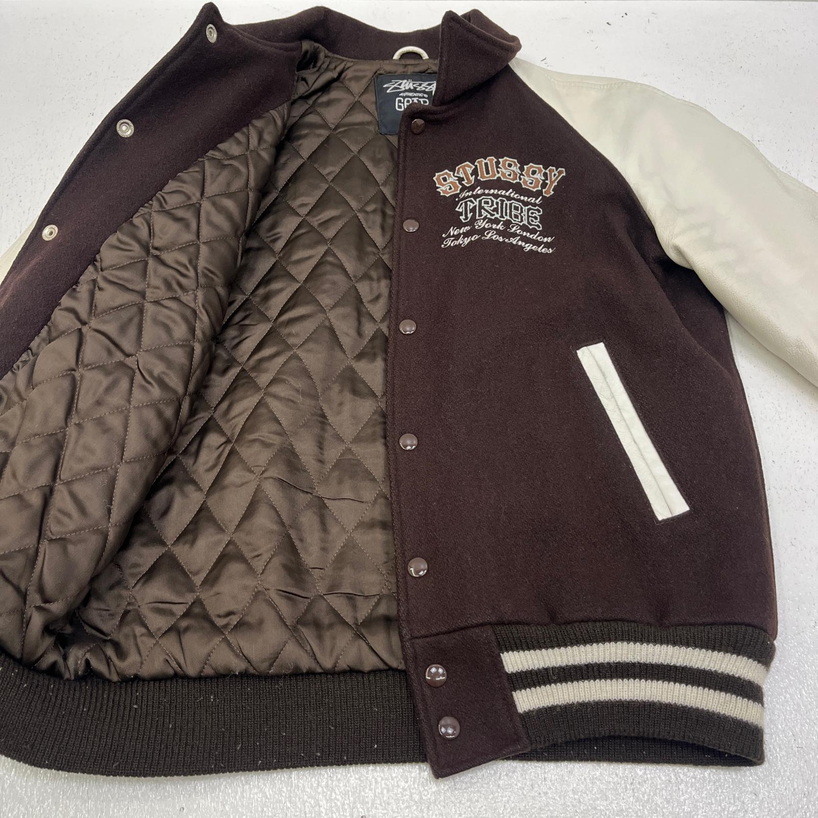 楽天市場】【中古】STUSSY | ステューシー 25周年 スタジャン ブラウン