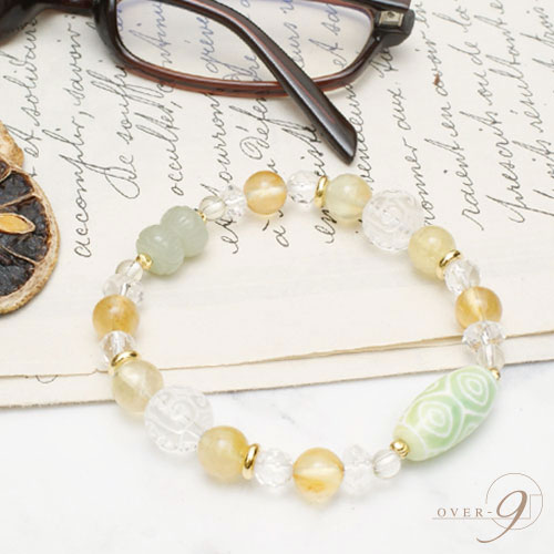 楽天市場】【a la mode 『老玉髄 緑 龍眼天珠ブレスレット』】【メール