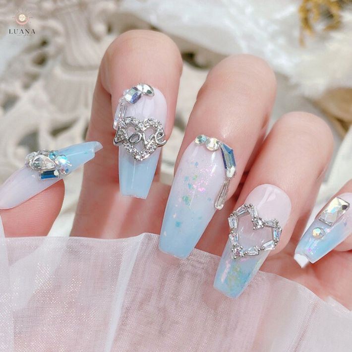 楽天市場】ポイント5倍ネイルパーツ ハート LOVE 2個 ゴールド