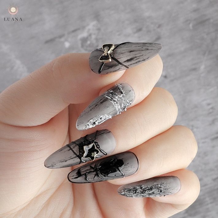 楽天市場】ポイント5倍ネイルパーツ モノトーン パーツ ゴールド 黒 白