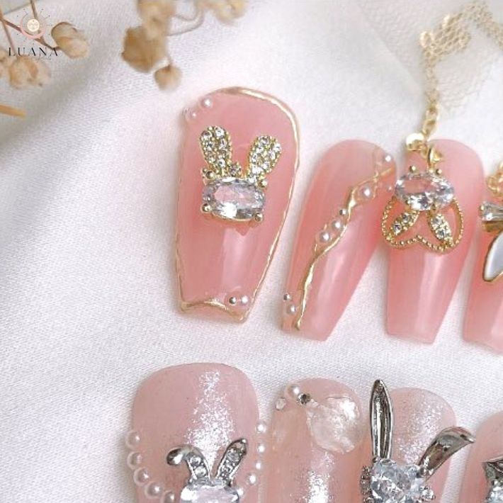 楽天市場】ポイント5倍ネイルパーツ リボン うさぎ 2個 ラビット