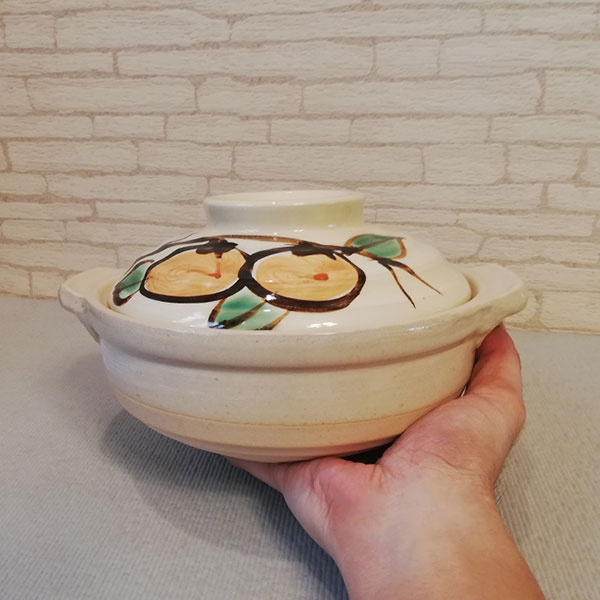 楽天市場】【取寄品】 伊賀焼 土鍋 柿画 ＜6号鍋＞6号サイズ 卓上鍋 1