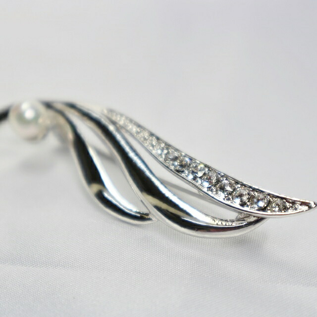 楽天市場】日本産本真珠使用 アコヤ真珠ブローチ（7.5mm珠）【本真珠