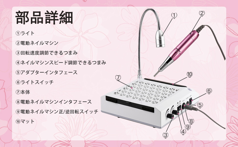 楽天市場】【2月末SALE！15％OFF券付】 ネイル集塵機 4 in 1 ネイル