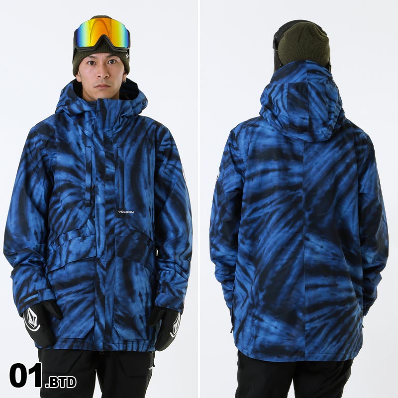 VOLCOM スノーボード スキー ウェアセット 黒/青 クリーニング済み