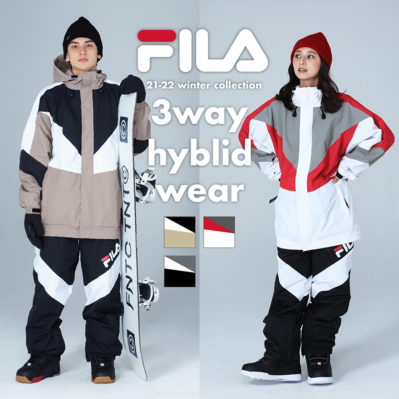 FILA スキースノボウェア 上下レディースM スキーウェア上下セット