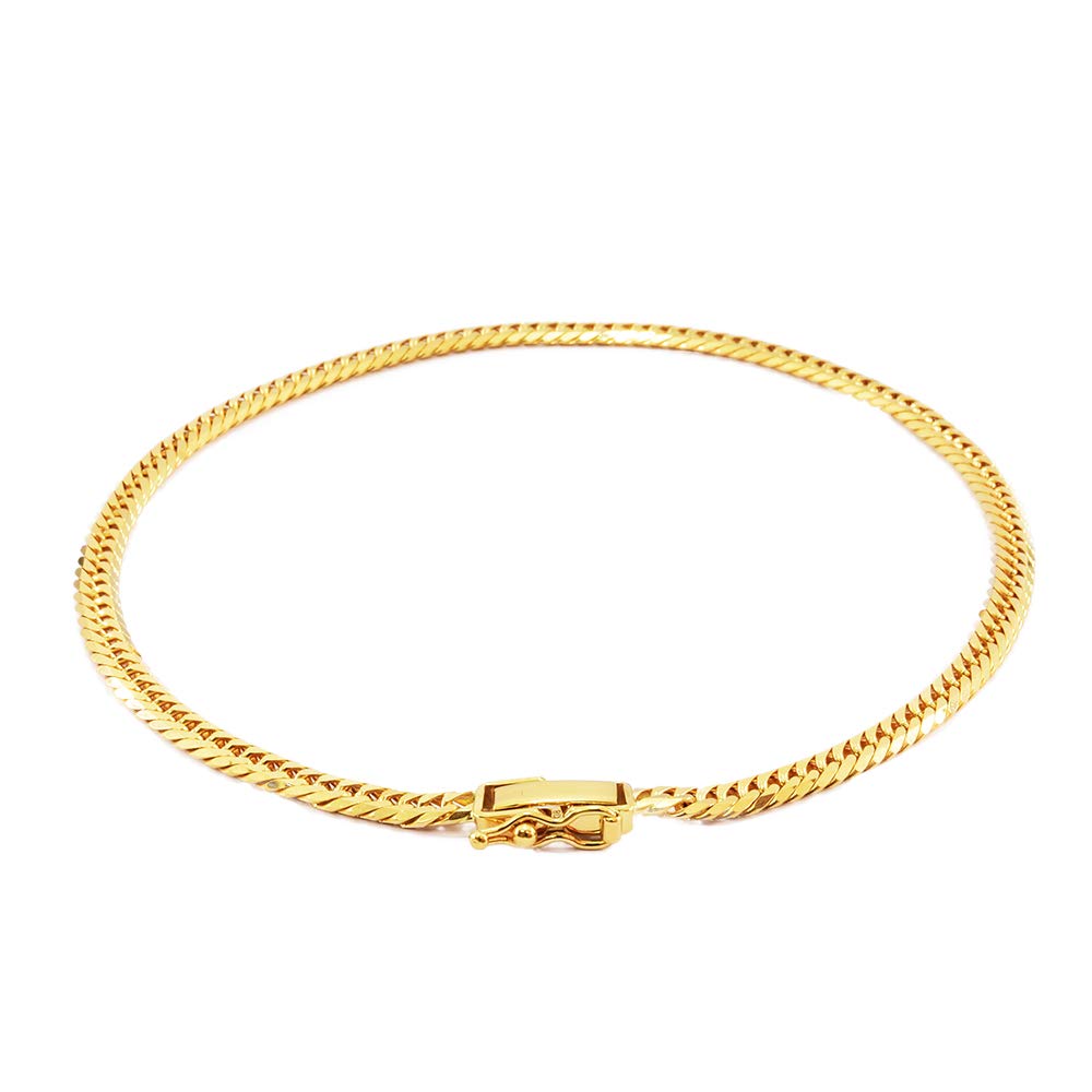 10g K18 喜平8面トリプルアンクレット 18金 アンクレット Y04813 楽天