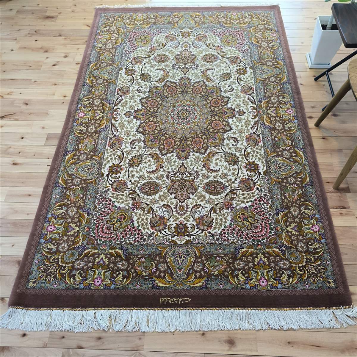 楽天市場】ペルシャ絨毯 【本物イラン産】 クム産 シャーイエステ工房