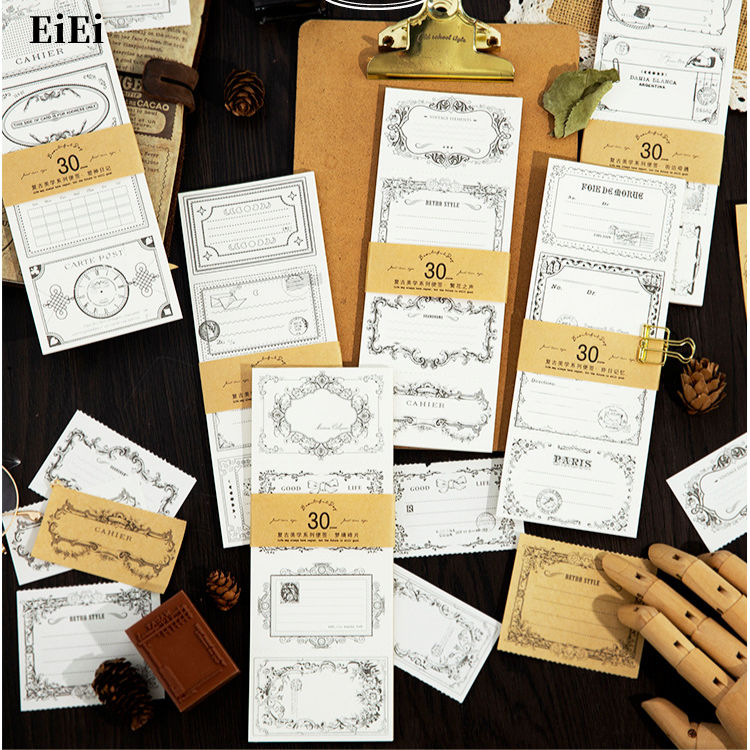 楽天市場】即日出荷 海外便箋 メモ 異素材 3種類紙質 30シート/120枚