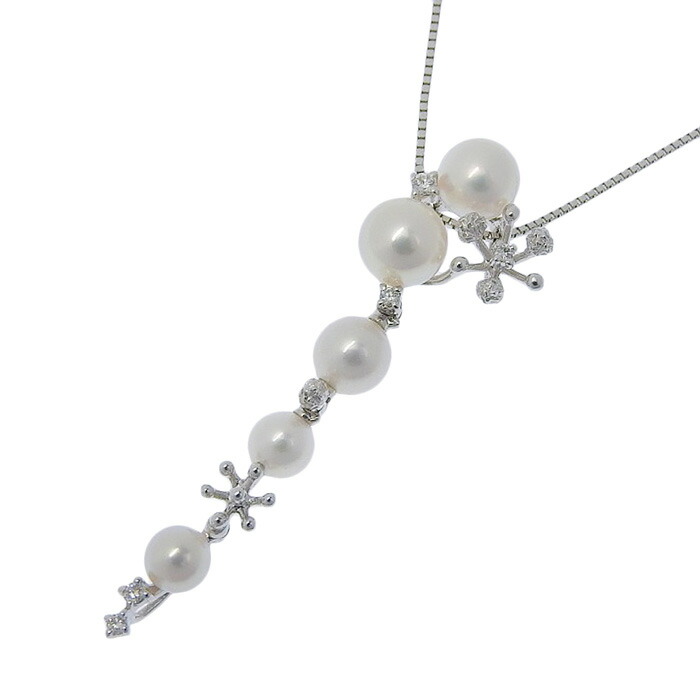 楽天市場】TASAKI タサキ 雪の結晶 モチーフ パール ダイヤ ネックレス