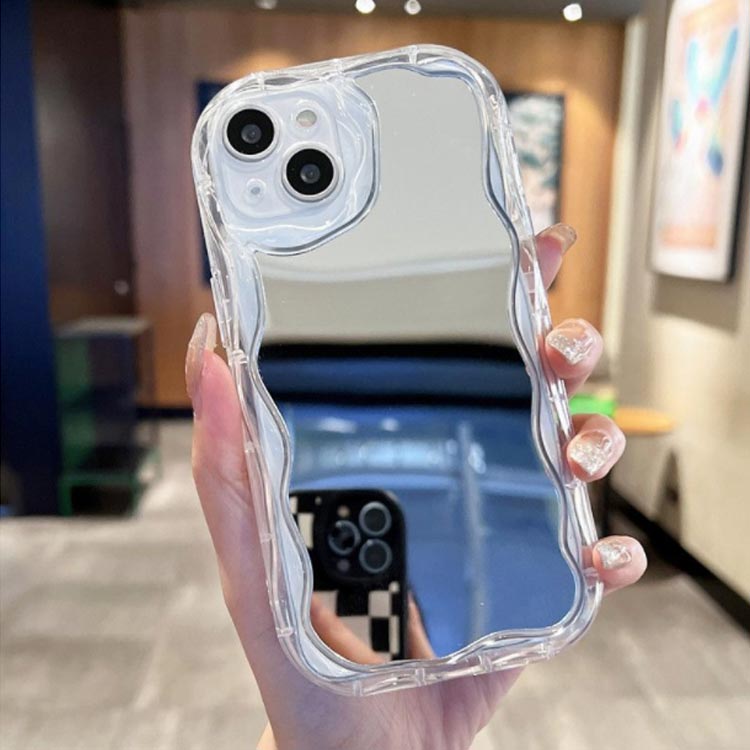 楽天市場】背面ミラー iPhone15 ケース うねうね ミラー付き