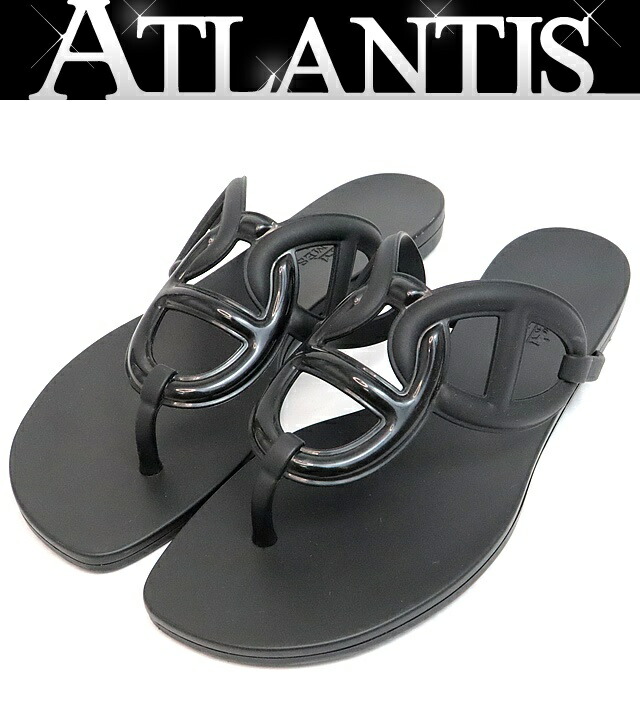 楽天市場】【広尾店】エルメス HERMES エジェリ サンダル ラバー 黒