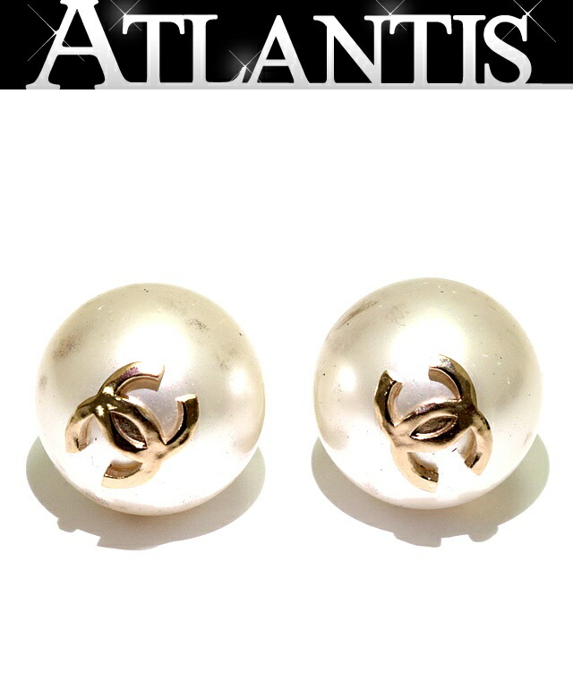 楽天市場】シャネル CHANEL ココマーク ビッグパール ピアス ゴールド