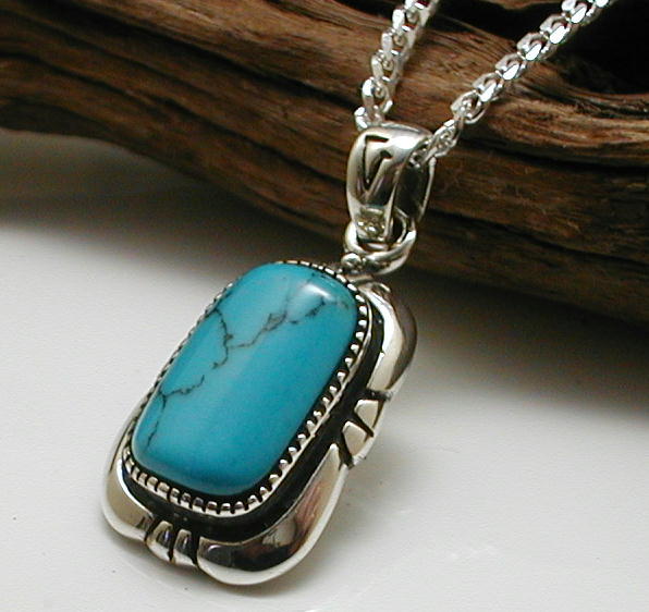 楽天市場】ターコイズ ネックレス メンズ シルバー ペンダントトップ