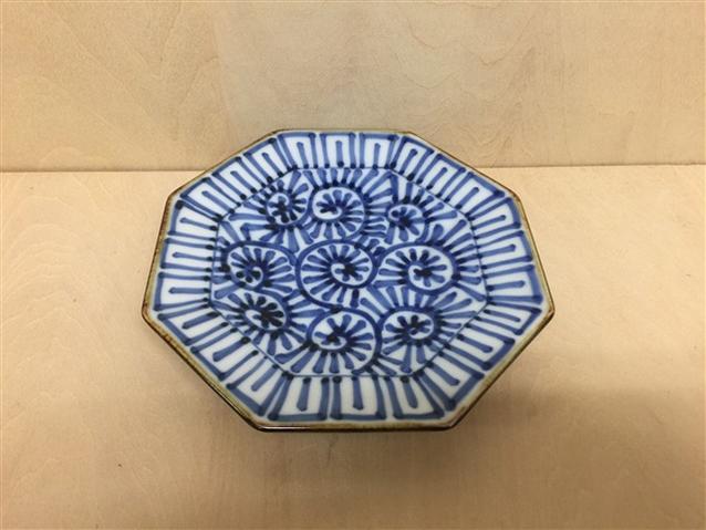 楽天市場】有田焼 福泉窯 八角コーヒー碗皿.染付高台地紋蛸唐草