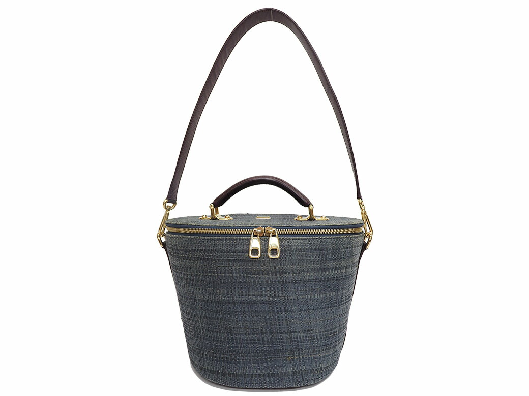 楽天市場】ドルチェ&ガッバーナ ラフィア2WAYバニティバッグ ブルー