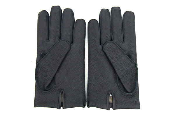 楽天市場】エルメス メンズグローブ ブラック ディアスキン カシミア