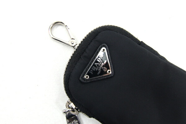 楽天市場】プラダ ポーチ 1TT119 ブラック ナイロン レザー 中古 小物