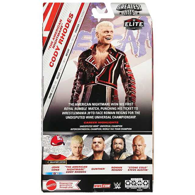 楽天市場】コーディ ローデスモデル WWE アクションフィギュア MATTEL