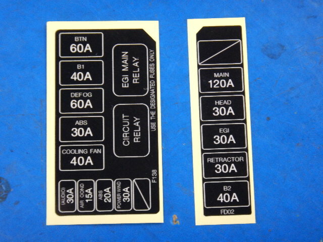 楽天市場】RX−7 FD3S 5型 6型用 ヒューズBOXシールセット